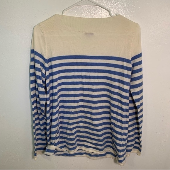 Gap Bella Boatneck Sweater Moore Blue Stripe - Picture 8 of 11